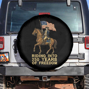 George Washington Spare Tire Cover Riding Into 250 Years Of Freedom TS12 No hole Black Print Your Wear