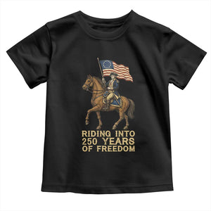 George Washington Toddler T Shirt Riding Into 250 Years Of Freedom TS12 Black Print Your Wear