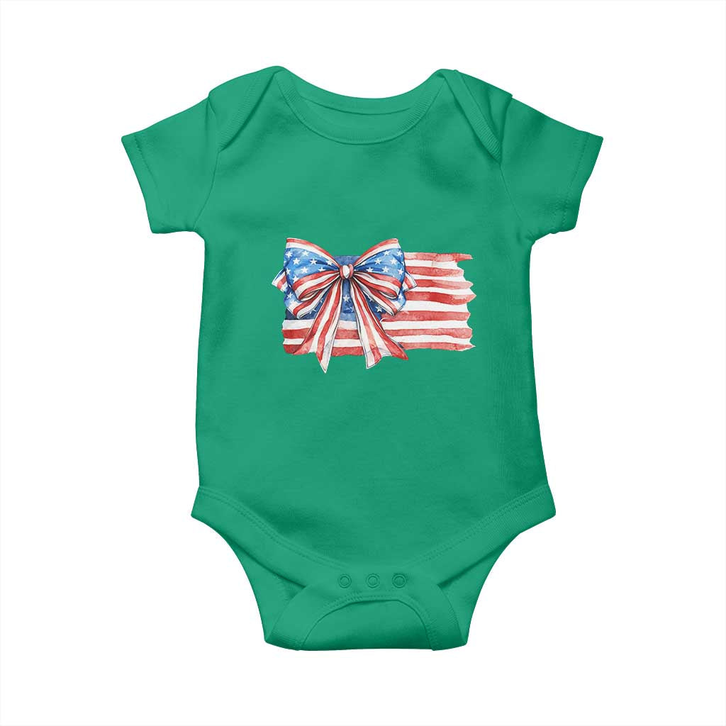 Patriotic American Flag Bow Baby Onesie Gift For Women TS12 Irish Green Print Your Wear