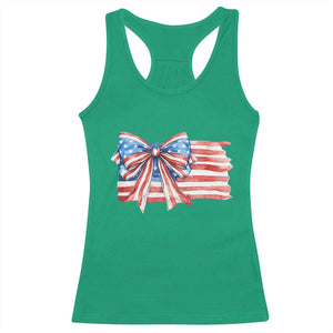 Patriotic American Flag Bow Racerback Tank Top Gift For Women TS12 Irish Green Print Your Wear