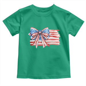 Patriotic American Flag Bow Toddler T Shirt Gift For Women TS12 Irish Green Print Your Wear