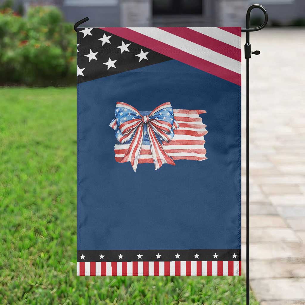 Patriotic American Flag Bow Garden Flag Gift For Women TS12 Classic Blue Black Print Your Wear