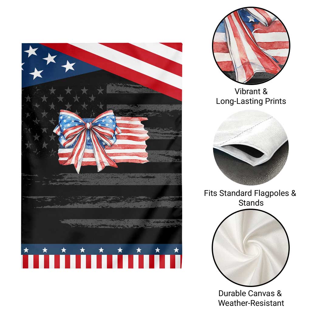 Patriotic American Flag Bow Garden Flag Gift For Women TS12 Print Your Wear