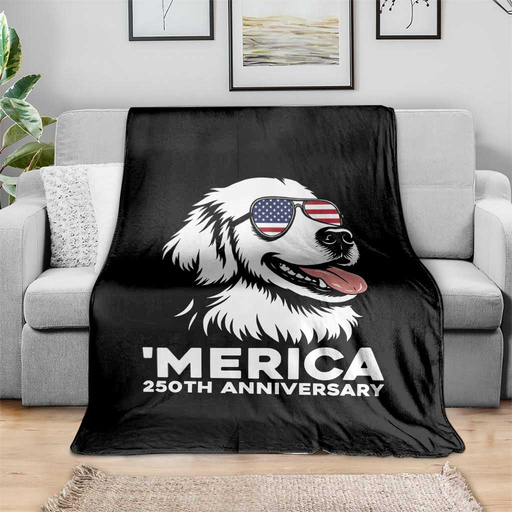 Merica Golden Retriever Lover Throw Blanket 250th Anniversary Gift TS12 Print Your Wear