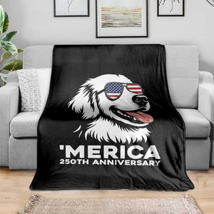 Merica Golden Retriever Lover Throw Blanket 250th Anniversary Gift TS12 Print Your Wear