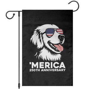 Merica Golden Retriever Lover Garden Flag 250th Anniversary Gift TS12 Black Print Your Wear