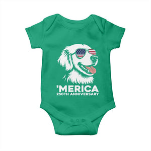 Merica Golden Retriever Lover Baby Onesie 250th Anniversary Gift TS12 Irish Green Print Your Wear
