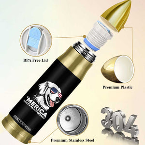 Merica Golden Retriever Lover Bullet Tumbler 250th Anniversary Gift TS12 Print Your Wear