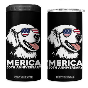Merica Golden Retriever Lover 4 in 1 Can Cooler Tumbler 250th Anniversary Gift TS12 One Size: 16 oz Black Print Your Wear