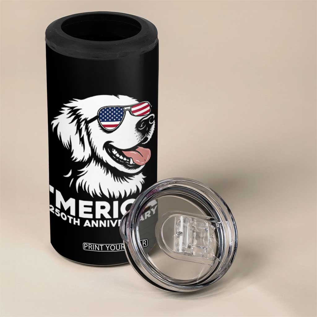 Merica Golden Retriever Lover 4 in 1 Can Cooler Tumbler 250th Anniversary Gift TS12 Print Your Wear