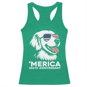 Merica Golden Retriever Lover Racerback Tank Top 250th Anniversary Gift TS12 Irish Green Print Your Wear