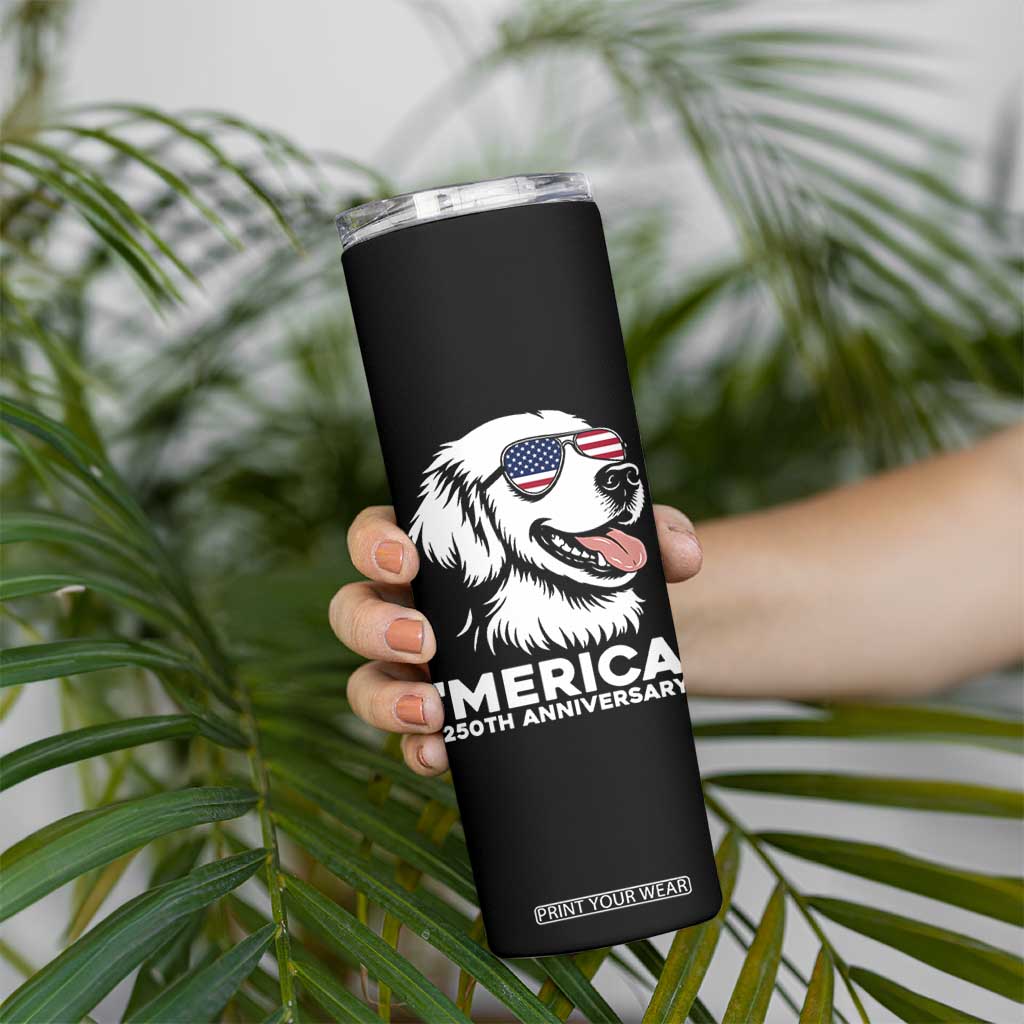 Merica Golden Retriever Lover Skinny Tumbler 250th Anniversary Gift TS12 Print Your Wear