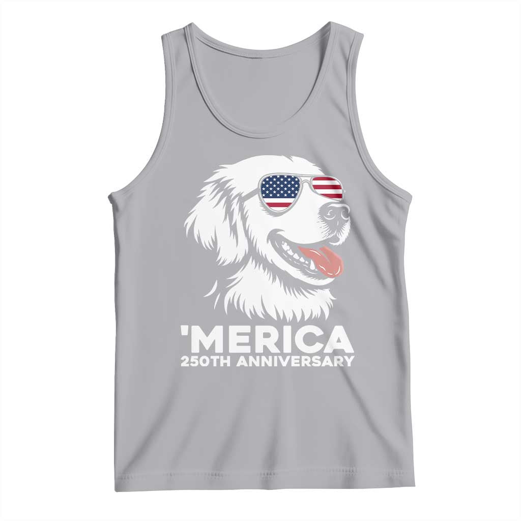 Merica Golden Retriever Lover Tank Top 250th Anniversary Gift TS12 Athletic Heather Print Your Wear