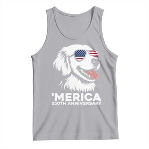 Merica Golden Retriever Lover Tank Top 250th Anniversary Gift TS12 Athletic Heather Print Your Wear