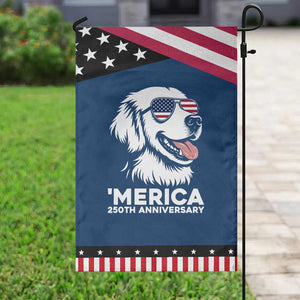Merica Golden Retriever Lover Garden Flag 250th Anniversary Gift TS12 Classic Blue Black Print Your Wear