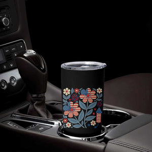 Boho Patriotic Daisy American Flag Floral Tumbler Cup TS12 Print Your Wear