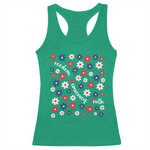 Freedom Democracy Truth Racerback Tank Top Patriotic Floral TS12 Irish Green Print Your Wear
