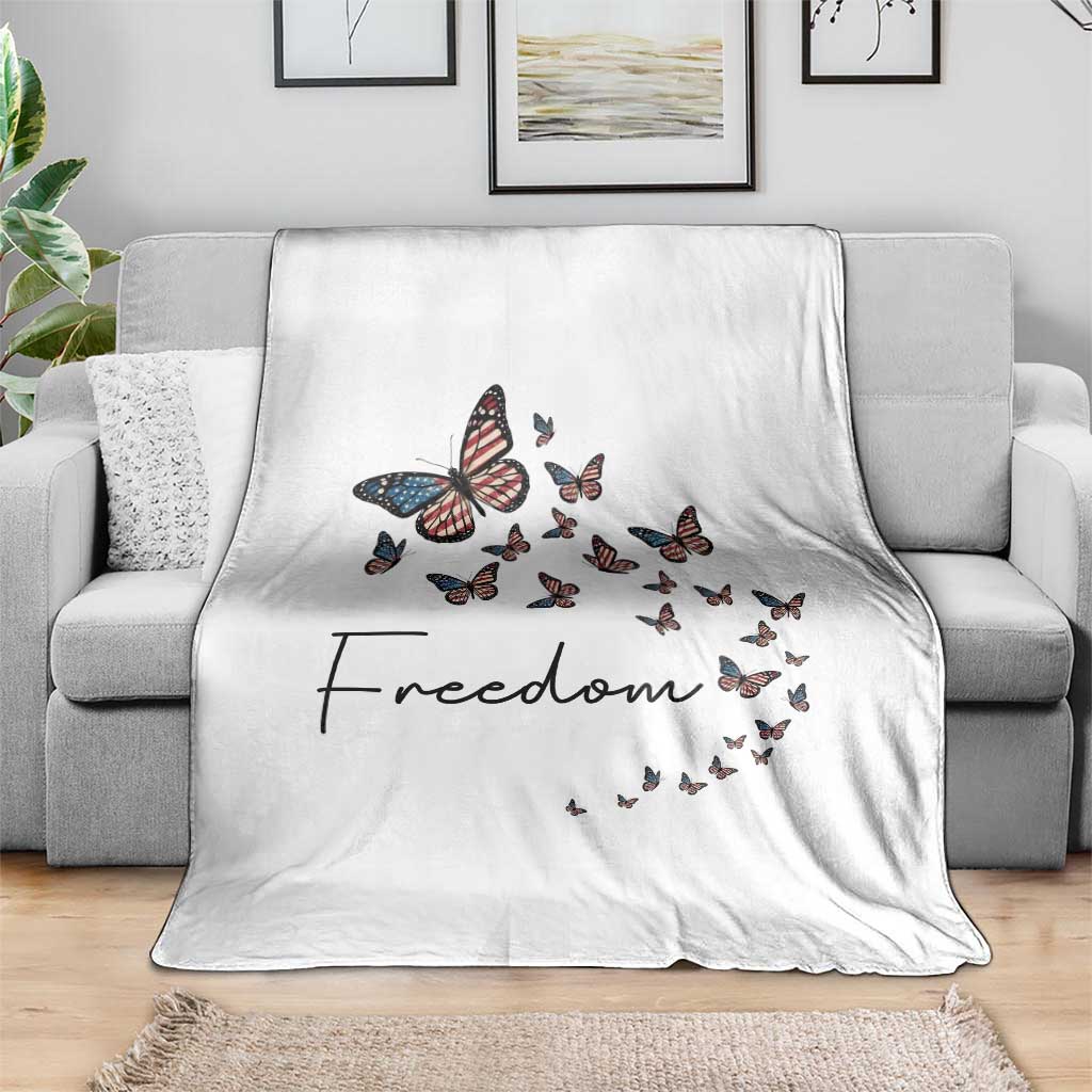 Butterfly Of Freedom American Pride Throw Blanket TS12 Print Your Wear