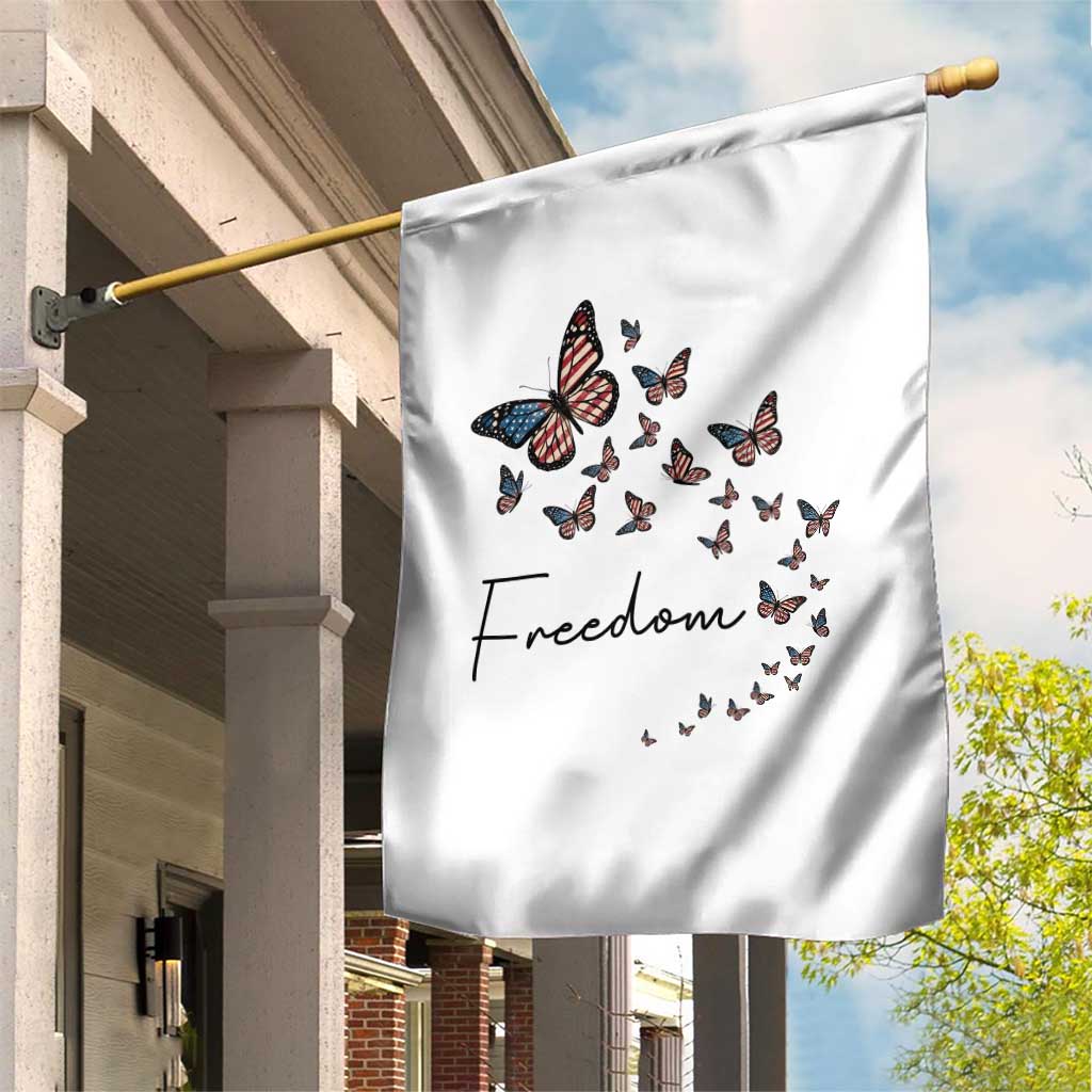 Butterfly Of Freedom American Pride Garden Flag TS12 Print Your Wear