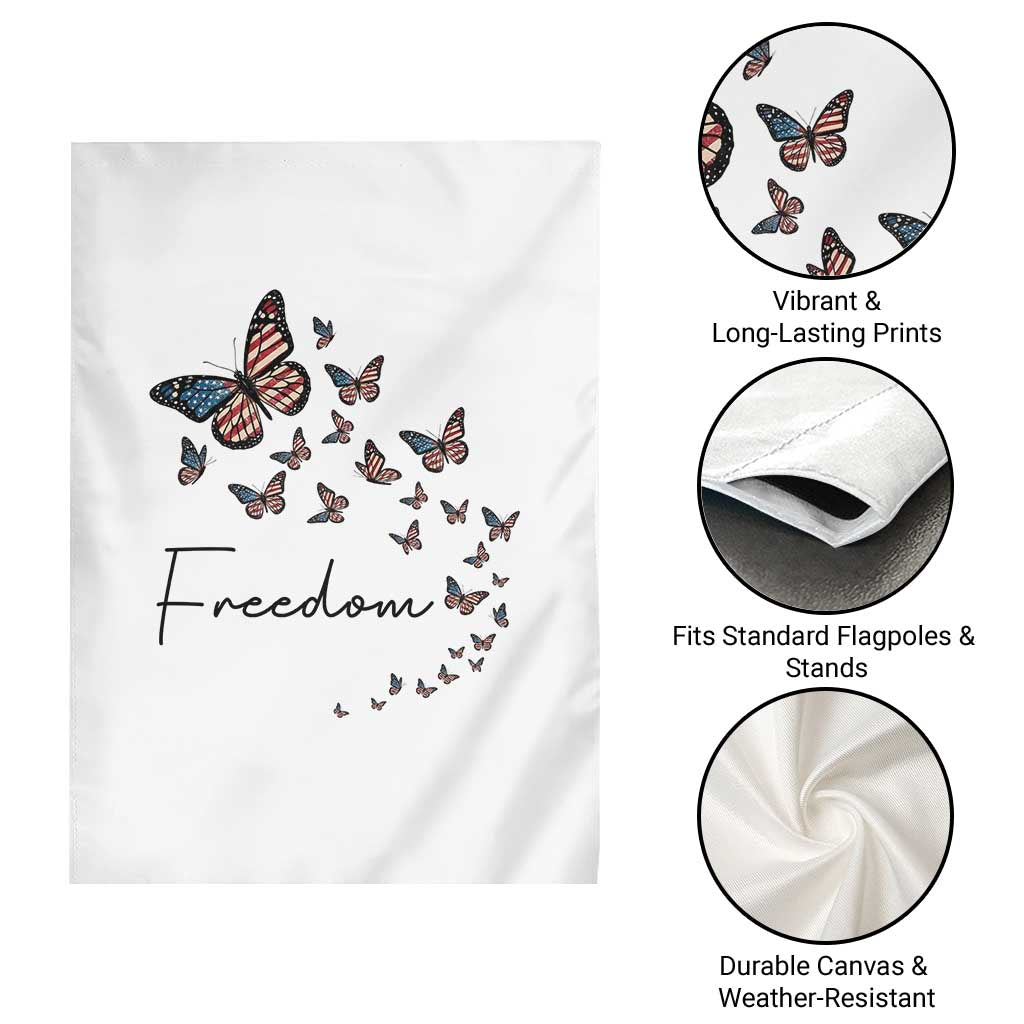 Butterfly Of Freedom American Pride Garden Flag TS12 Print Your Wear