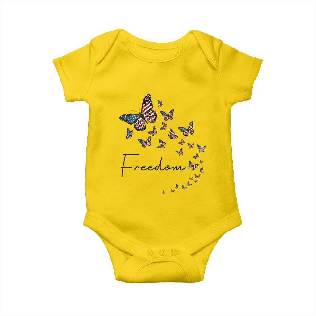 Butterfly Of Freedom American Pride Baby Onesie TS12 Daisy Print Your Wear
