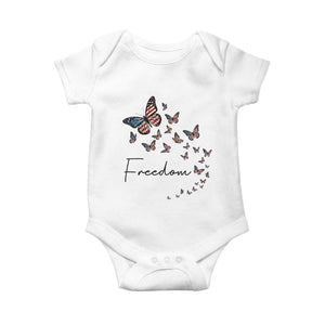 Butterfly Of Freedom American Pride Baby Onesie TS12 White Print Your Wear