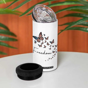 Butterfly Of Freedom American Pride 4 in 1 Can Cooler Tumbler TS12 Print Your Wear