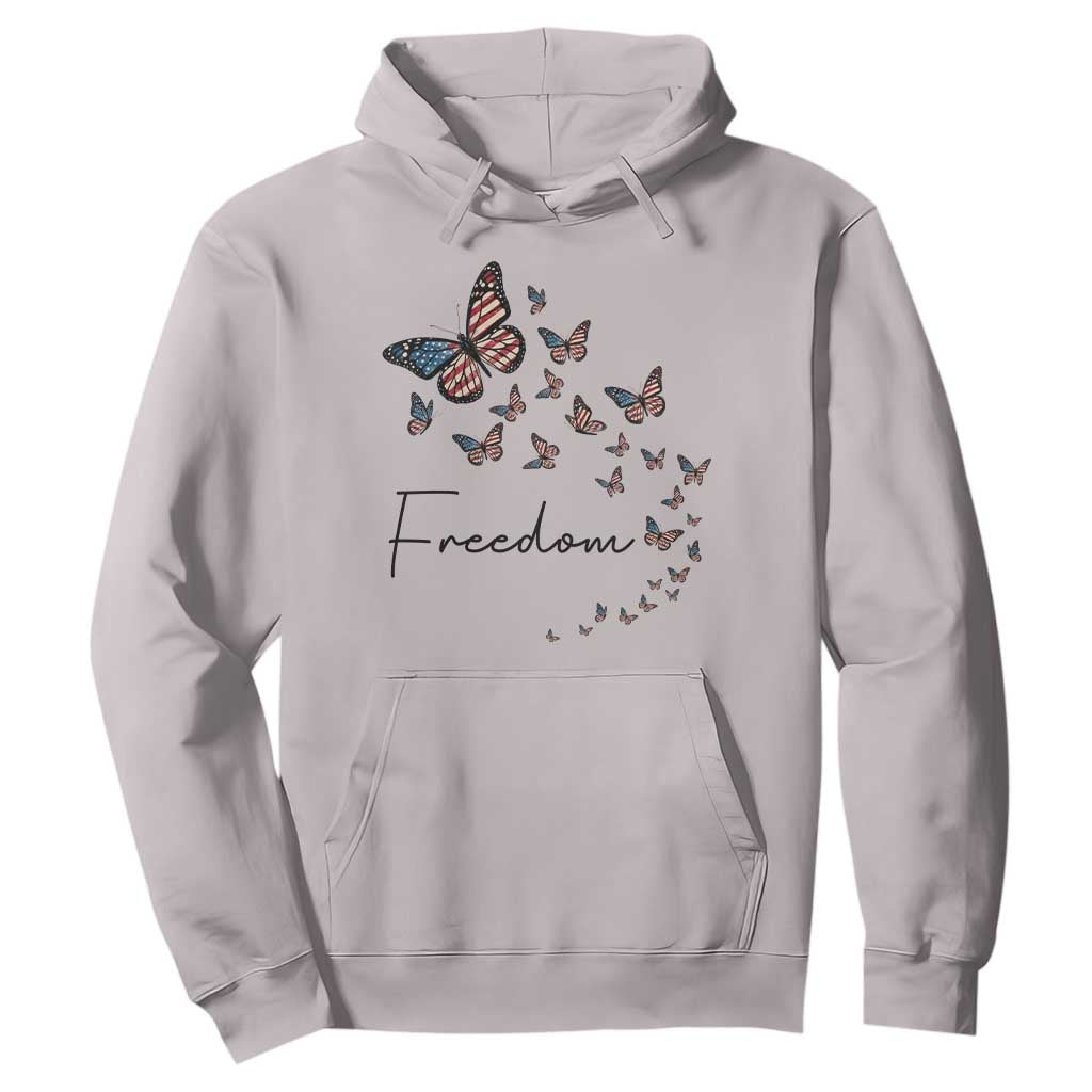Butterfly Of Freedom American Pride Hoodie TS12 Ice Gray Print Your Wear