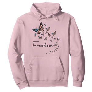 Butterfly Of Freedom American Pride Hoodie TS12 Light Pink Print Your Wear