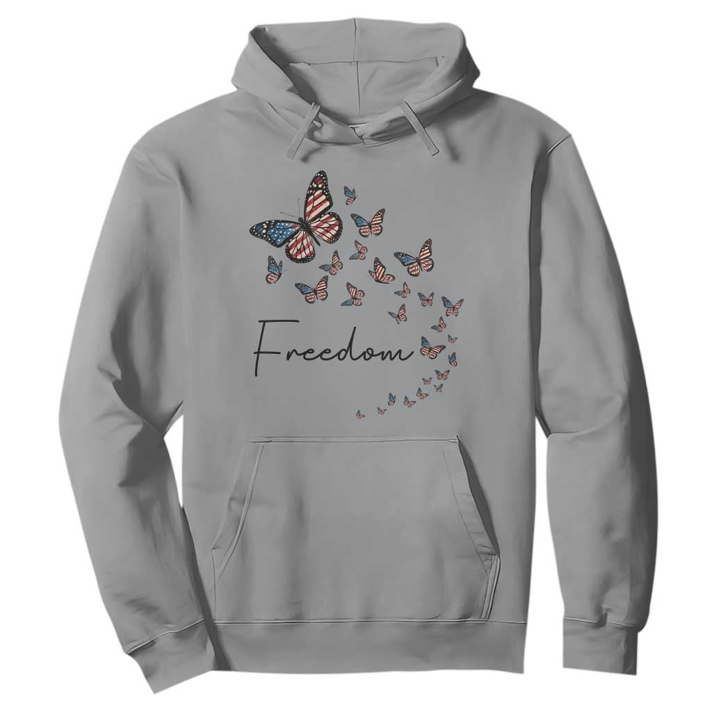Butterfly Of Freedom American Pride Hoodie TS12 Sport Gray Print Your Wear