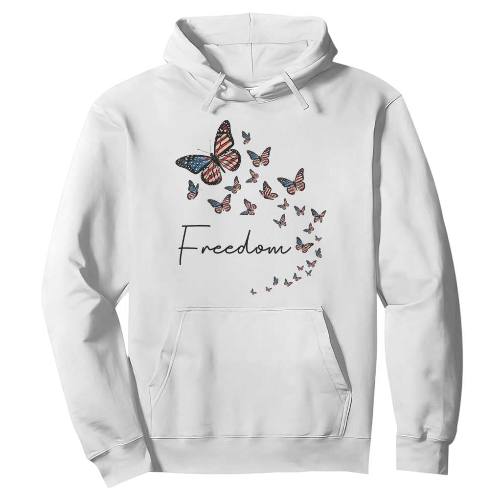 Butterfly Of Freedom American Pride Hoodie TS12 White Print Your Wear