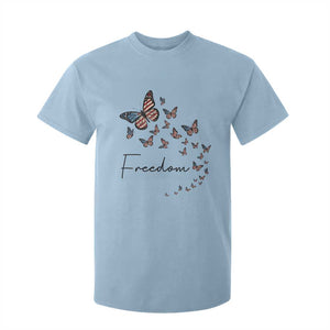 Butterfly Of Freedom American Pride T Shirt For Kid TS12 Light Blue Print Your Wear