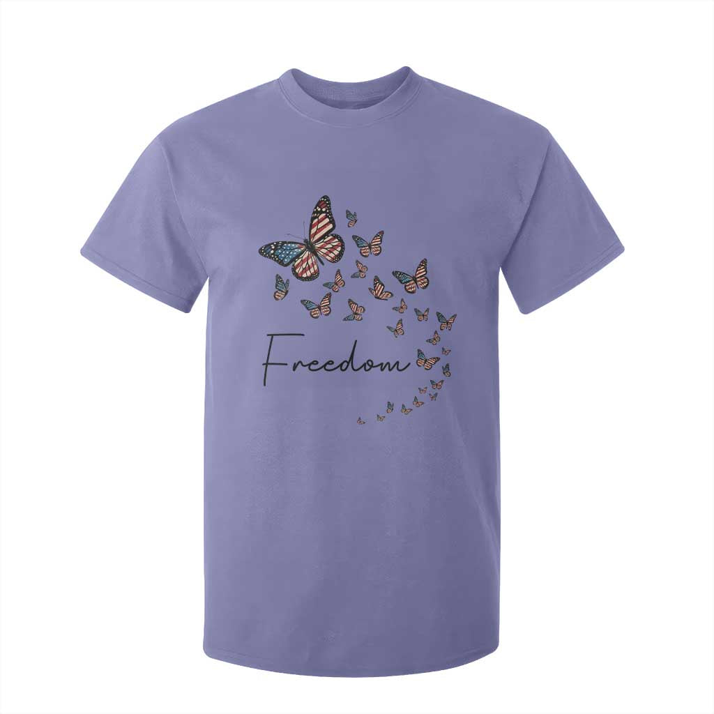 Butterfly Of Freedom American Pride T Shirt For Kid TS12 Violet Print Your Wear
