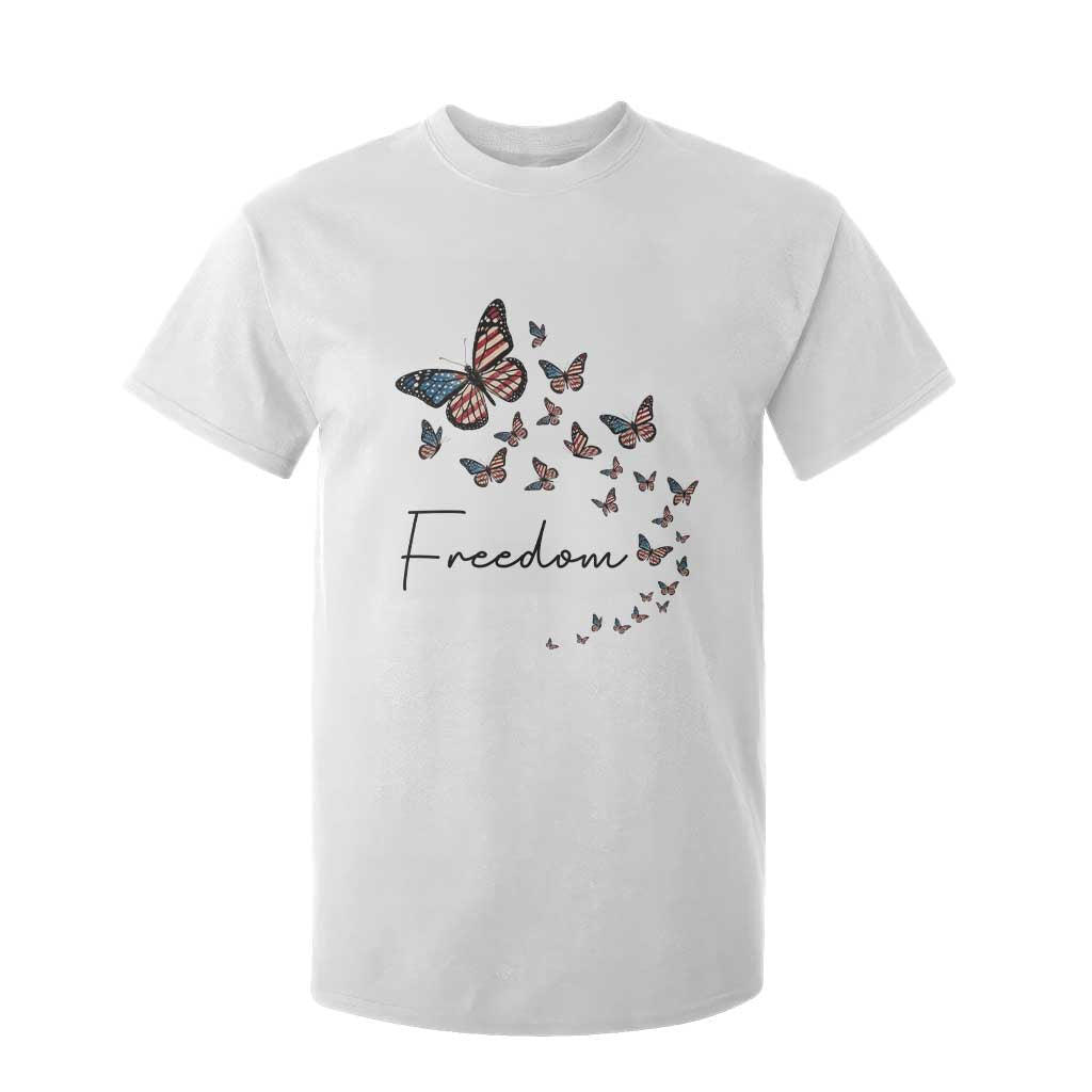 Butterfly Of Freedom American Pride T Shirt For Kid TS12 White Print Your Wear