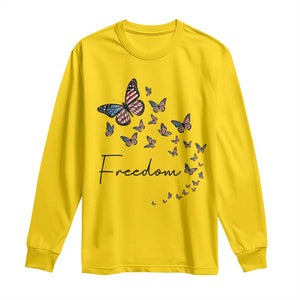 Butterfly Of Freedom American Pride Long Sleeve Shirt TS12 Daisy Print Your Wear