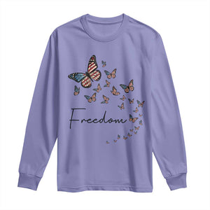 Butterfly Of Freedom American Pride Long Sleeve Shirt TS12 Violet Print Your Wear