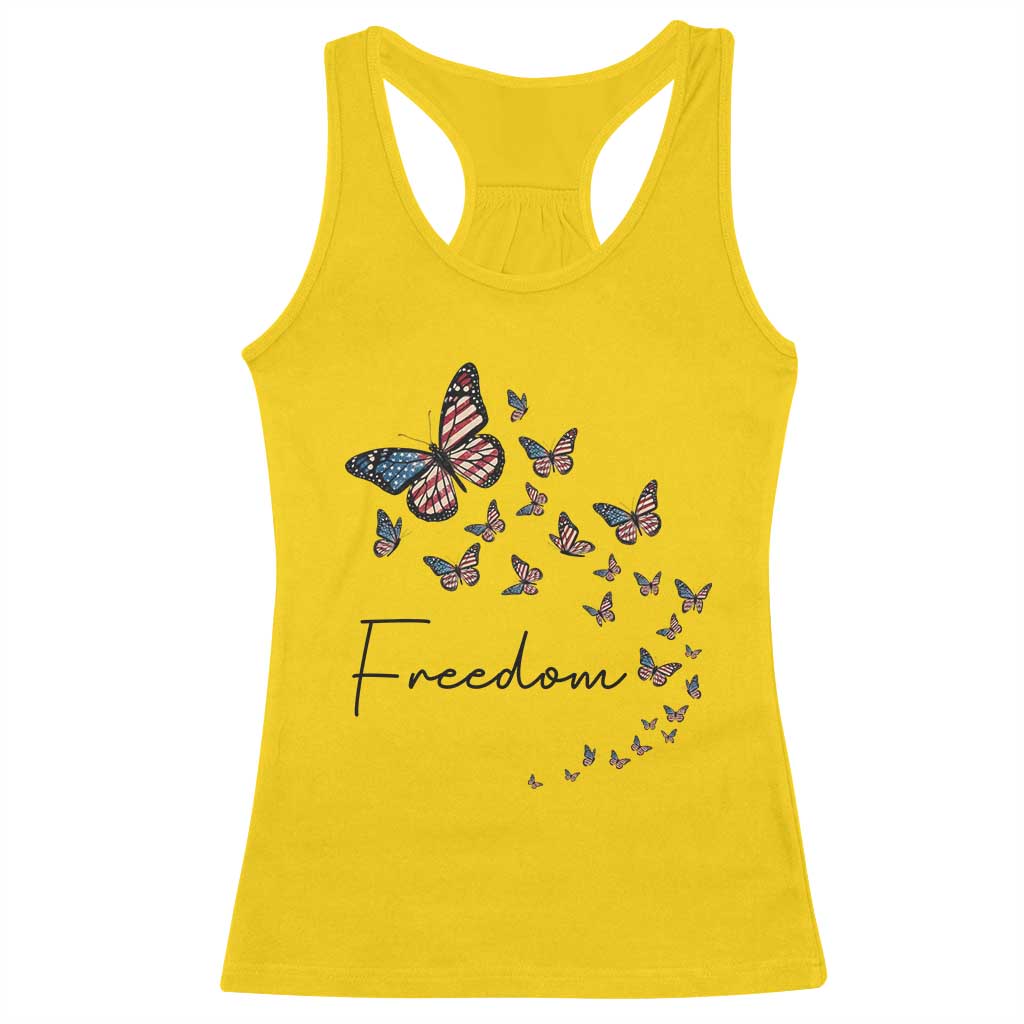 Butterfly Of Freedom American Pride Racerback Tank Top TS12 Daisy Print Your Wear
