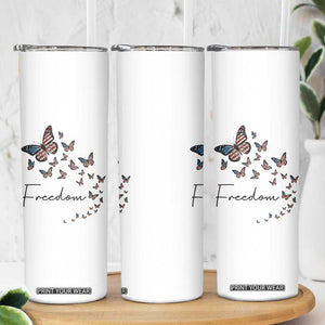 Butterfly Of Freedom American Pride Skinny Tumbler TS12 Print Your Wear