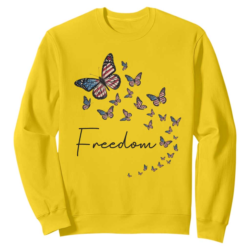 Butterfly Of Freedom American Pride Sweatshirt TS12 Daisy Print Your Wear