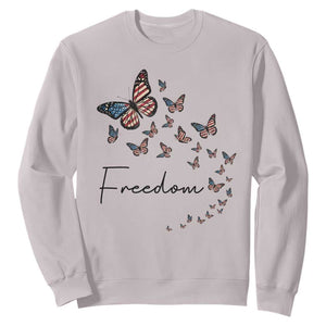 Butterfly Of Freedom American Pride Sweatshirt TS12 Ice Gray Print Your Wear