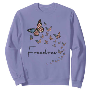 Butterfly Of Freedom American Pride Sweatshirt TS12 Violet Print Your Wear