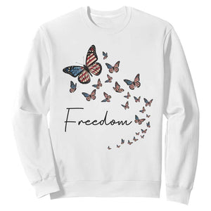 Butterfly Of Freedom American Pride Sweatshirt TS12 White Print Your Wear