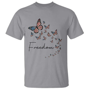 Butterfly Of Freedom American Pride T Shirt TS12 Sport Gray Print Your Wear