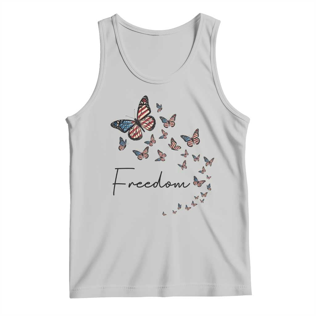 Butterfly Of Freedom American Pride Tank Top TS12 Ash Print Your Wear