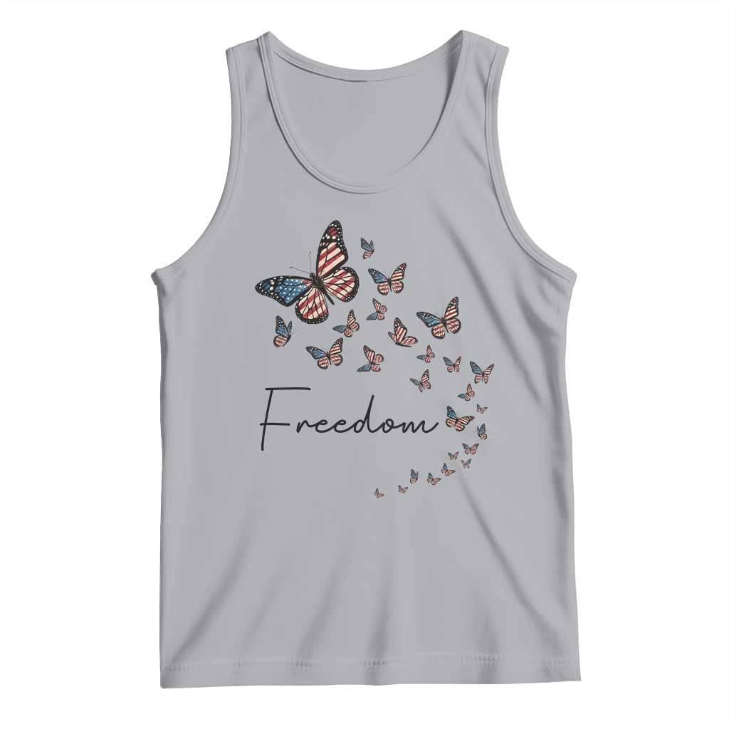Butterfly Of Freedom American Pride Tank Top TS12 Athletic Heather Print Your Wear