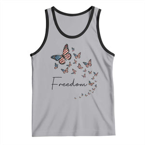 Butterfly Of Freedom American Pride Tank Top TS12 Athletic Heather Black Print Your Wear