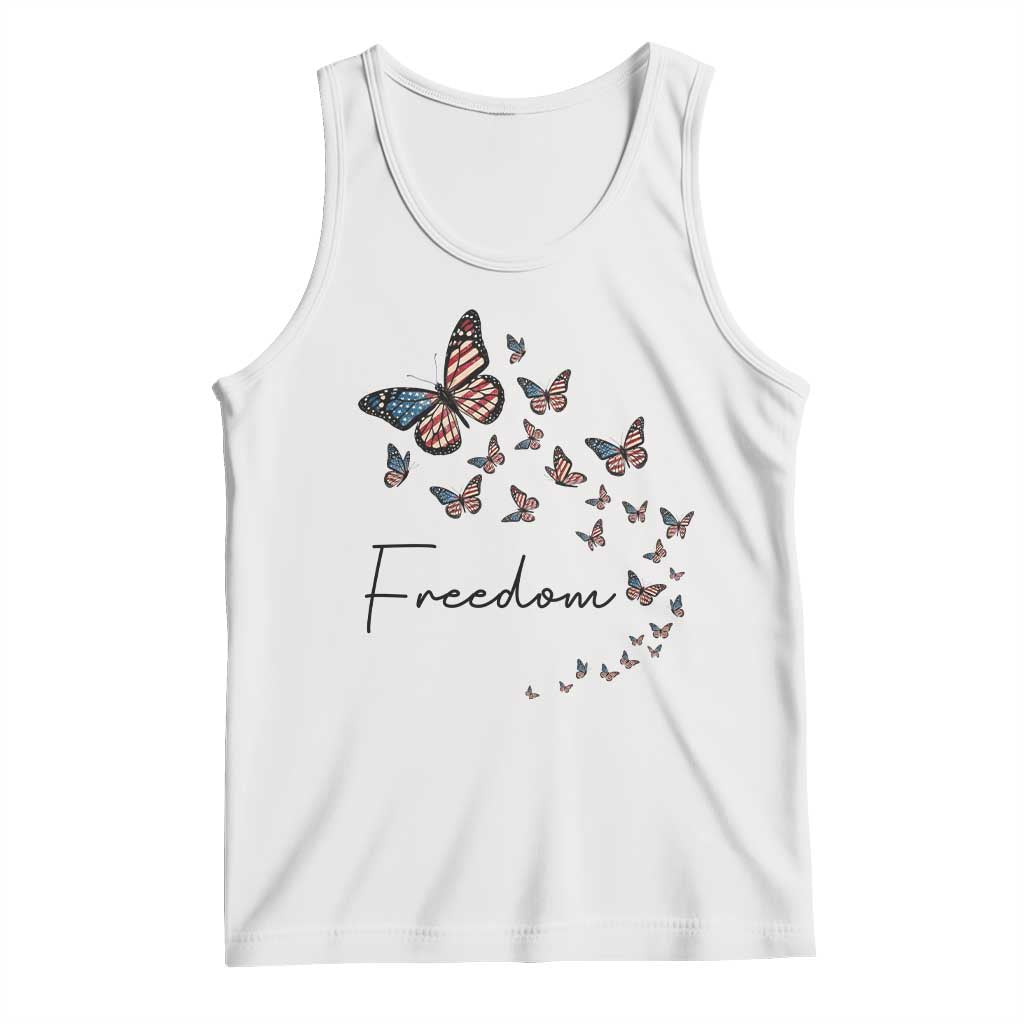 Butterfly Of Freedom American Pride Tank Top TS12 White Print Your Wear
