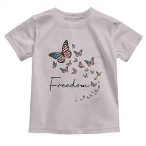 Butterfly Of Freedom American Pride Toddler T Shirt TS12 Ice Gray Print Your Wear
