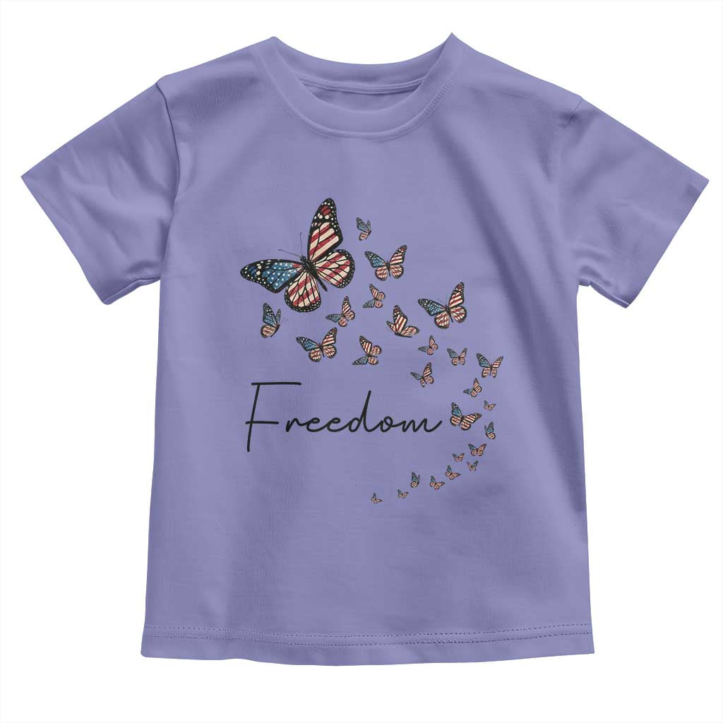 Butterfly Of Freedom American Pride Toddler T Shirt TS12 Violet Print Your Wear