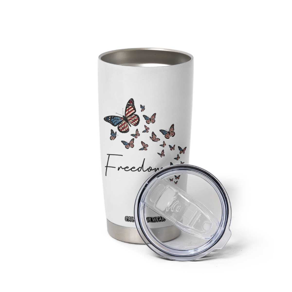 Butterfly Of Freedom American Pride Tumbler Cup TS12 Print Your Wear